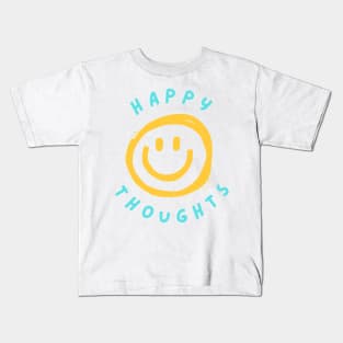 Happy Thoughts Peace Mental Health Design T-Shirt Kids T-Shirt